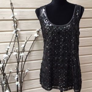 Banana Republic Sleeveless Sequins Top